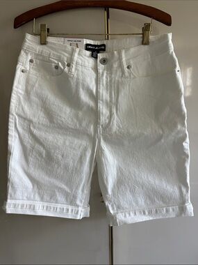 DKNY White Men's Denim Jean Shorts